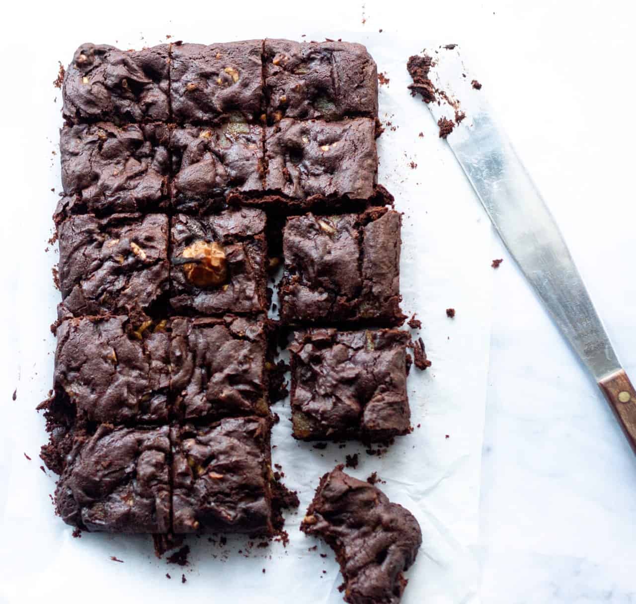 Best Pear and Walnut Vegan Brownies Recipe